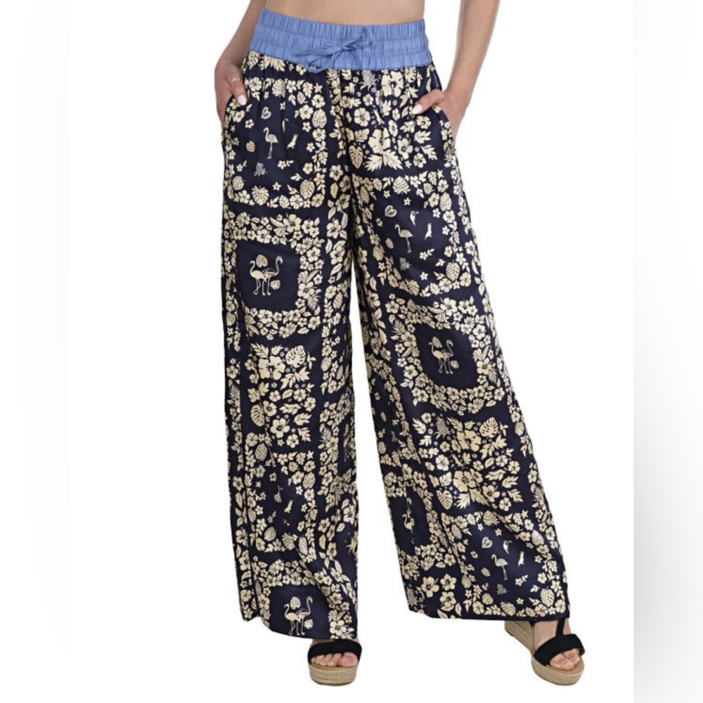 NWT SCOTCH & SODA Les Tropiques women’s Wide leg pants in XS - Picture 5 of 9